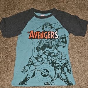 Marvel Avengers Kids Tee - Teal and Charcoal